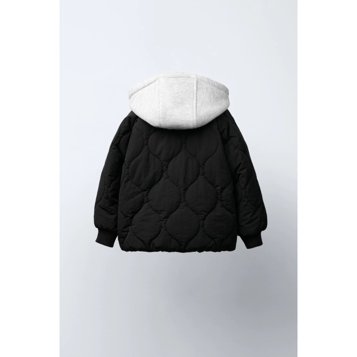 СТЕГАНЫЙ БОМБЕР С КАПЮШОНОМ WATER REPELLENT