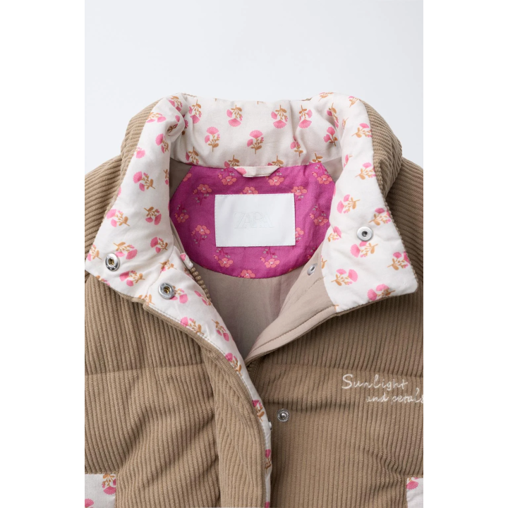 СТЕГАНАЯ КУРТКА ИЗ ВЕЛЬВЕТА В СТИЛЕ ПЭЧВОРК