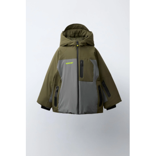 COLOUR BLOCK HOODED WATERPROOF AND WINDPROOF JACKET RECCO® SYSTEM SKI COLLECTION