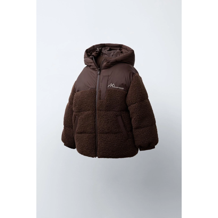 КОМБИНИРОВАННОЕ ПАЛЬТО ИЗ ИСКУССТВЕННОЙ ОВЧИНЫ