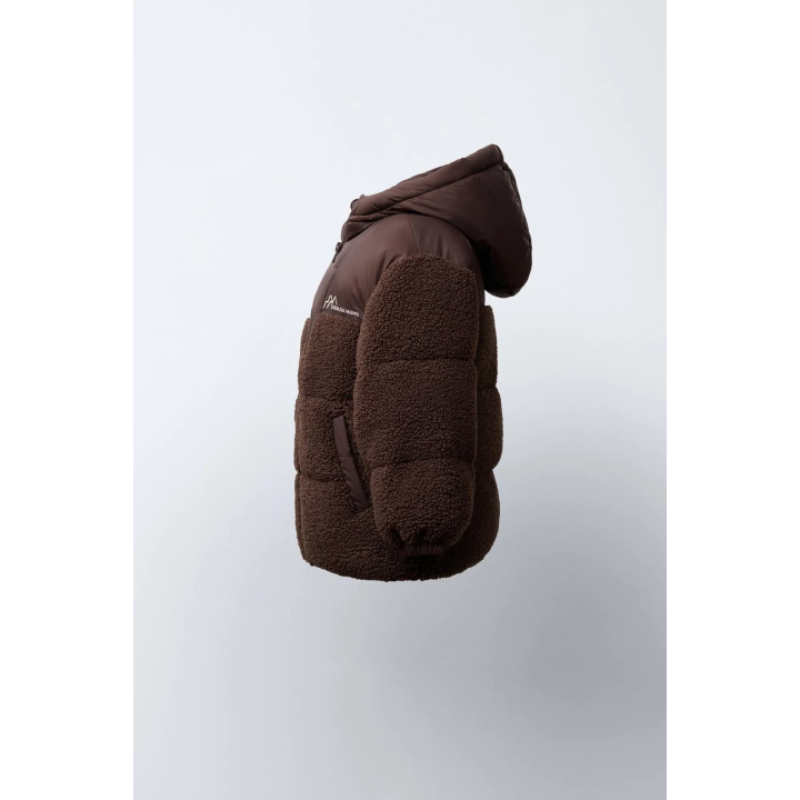 КОМБИНИРОВАННОЕ ПАЛЬТО ИЗ ИСКУССТВЕННОЙ ОВЧИНЫ