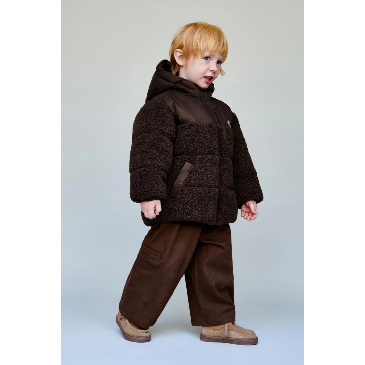 КОМБИНИРОВАННОЕ ПАЛЬТО ИЗ ИСКУССТВЕННОЙ ОВЧИНЫ