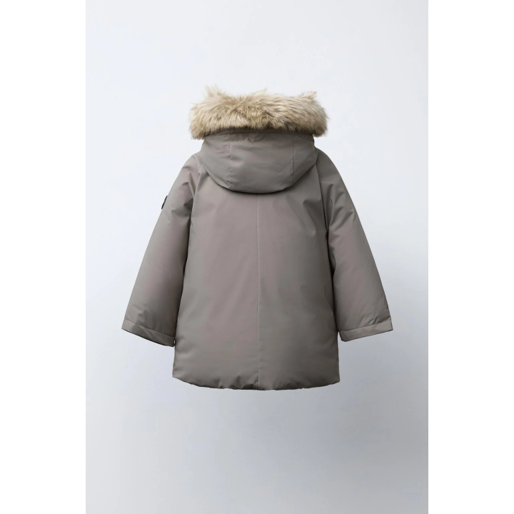 ПАРКА С КАПЮШОНОМ И СЪЕМНЫМ ИСКУССТВЕННЫМ МЕХОМ WATER REPELLENT