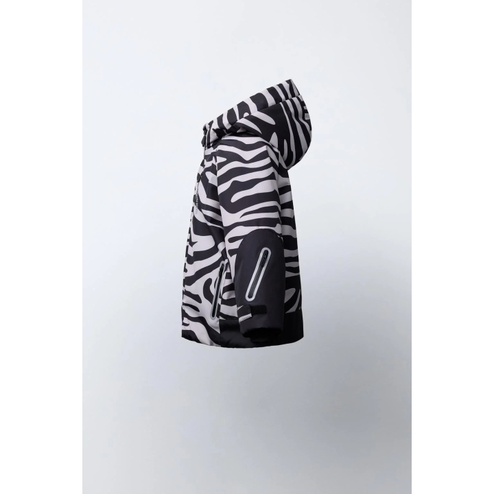 ВОДОНЕПРОНИЦАЕМАЯ И ВЕТРОЗАЩИТНАЯ ЛЫЖНАЯ КУРТКА С ПРИНТОМ ЗЕБРЫ