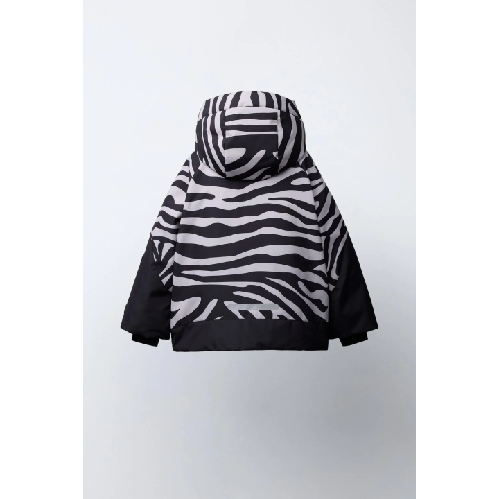 ВОДОНЕПРОНИЦАЕМАЯ И ВЕТРОЗАЩИТНАЯ ЛЫЖНАЯ КУРТКА С ПРИНТОМ ЗЕБРЫ