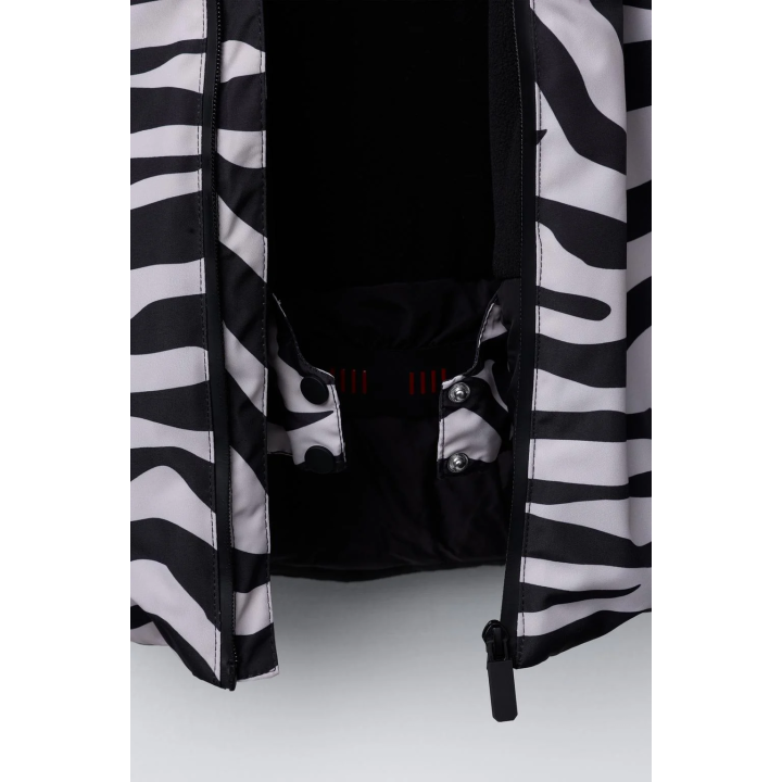 ВОДОНЕПРОНИЦАЕМАЯ И ВЕТРОЗАЩИТНАЯ ЛЫЖНАЯ КУРТКА С ПРИНТОМ ЗЕБРЫ