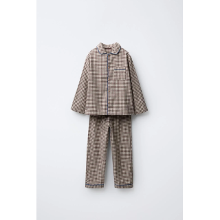 3–6 ЛЕТ/ ФЛАНЕЛЕВАЯ ПИЖАМА В КЛЕТКУ ВИШИ