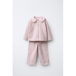 Пижама из фланели в клетку для девочек 3-6 лет