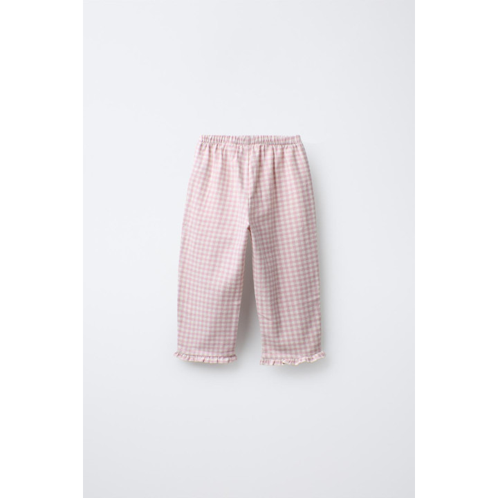 Пижама из фланели в клетку для девочек 3-6 лет