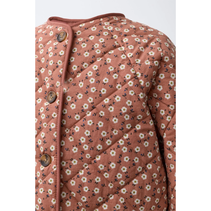 КУРТКА ИЗ НЕЙЛОНА С ЦВЕТОЧНЫМ ПРИНТОМ