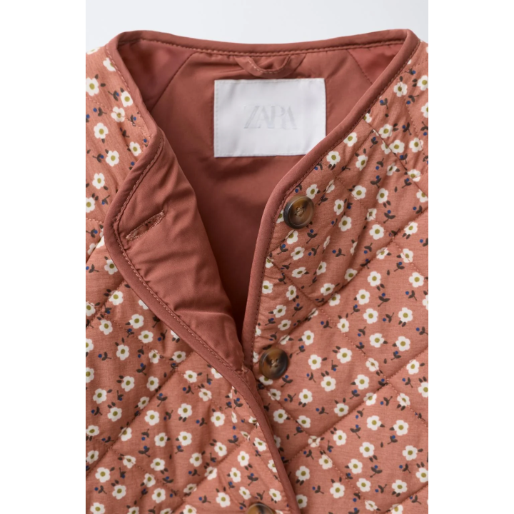 КУРТКА ИЗ НЕЙЛОНА С ЦВЕТОЧНЫМ ПРИНТОМ