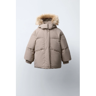 ПУХОВИК WATER REPELLENT С ОТСТЕГИВАЮЩИМСЯ МЕХОВЫМ КАПЮШОНОМ