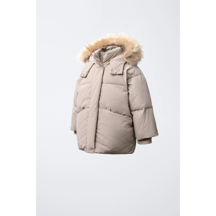 ПУХОВИК WATER REPELLENT С ОТСТЕГИВАЮЩИМСЯ МЕХОВЫМ КАПЮШОНОМ