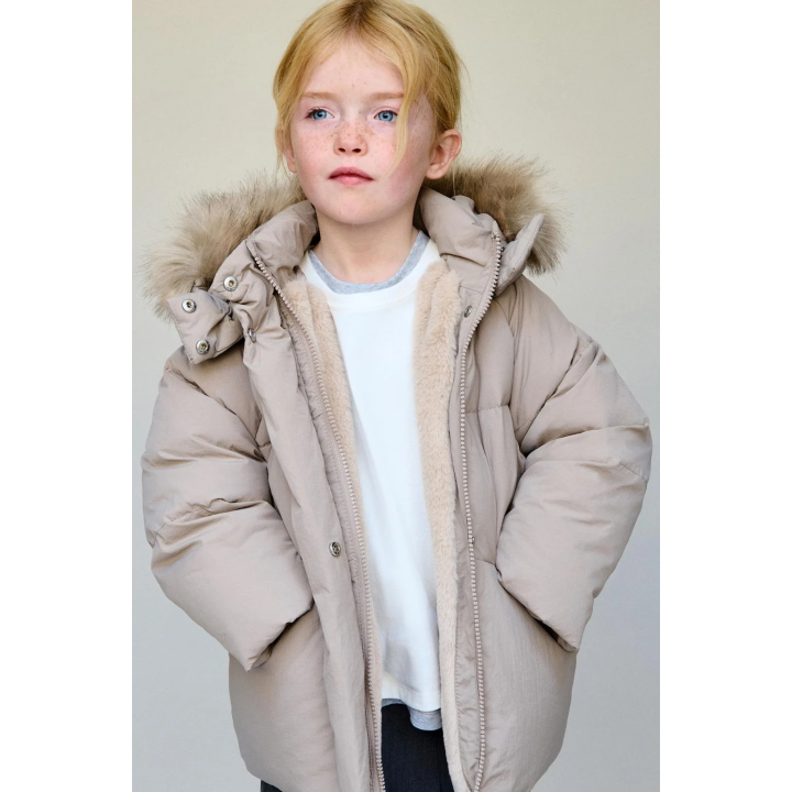 ПУХОВИК WATER REPELLENT С ОТСТЕГИВАЮЩИМСЯ МЕХОВЫМ КАПЮШОНОМ