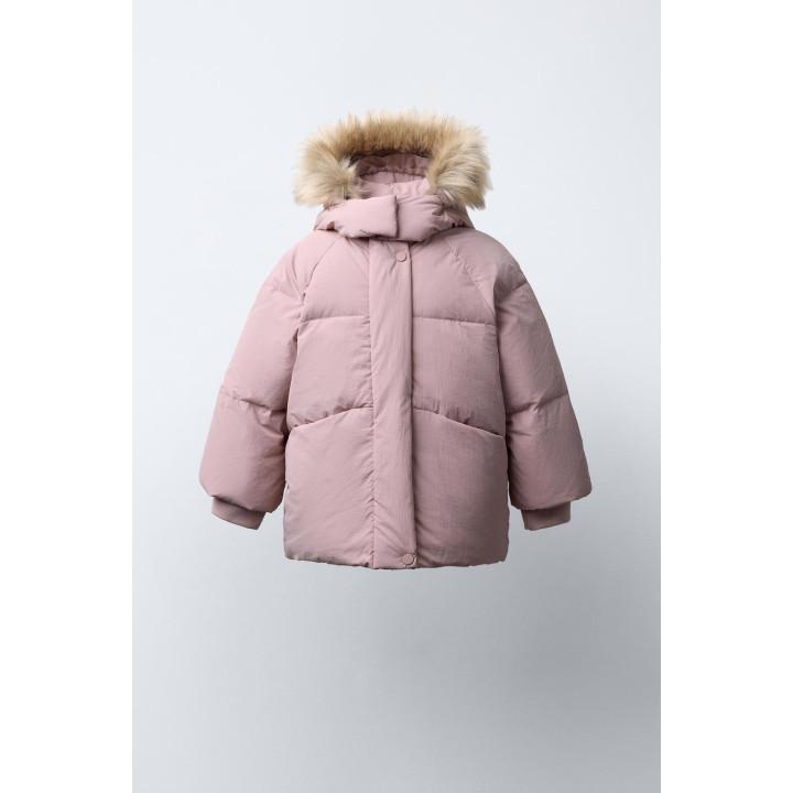 ПУХОВИК WATER REPELLENT С ОТСТЕГИВАЮЩИМСЯ МЕХОВЫМ КАПЮШОНОМ