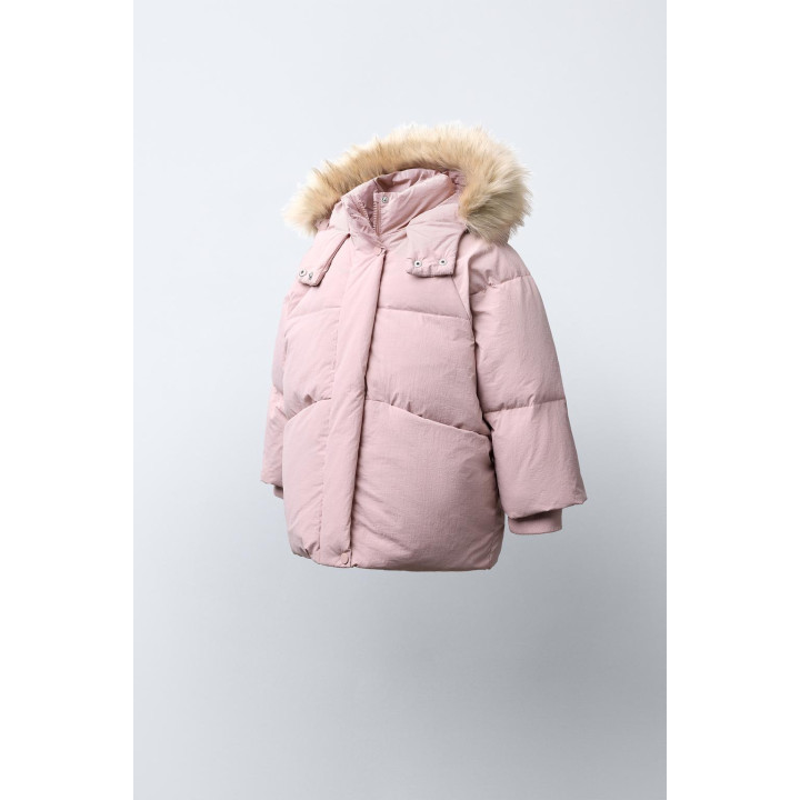 ПУХОВИК WATER REPELLENT С ОТСТЕГИВАЮЩИМСЯ МЕХОВЫМ КАПЮШОНОМ