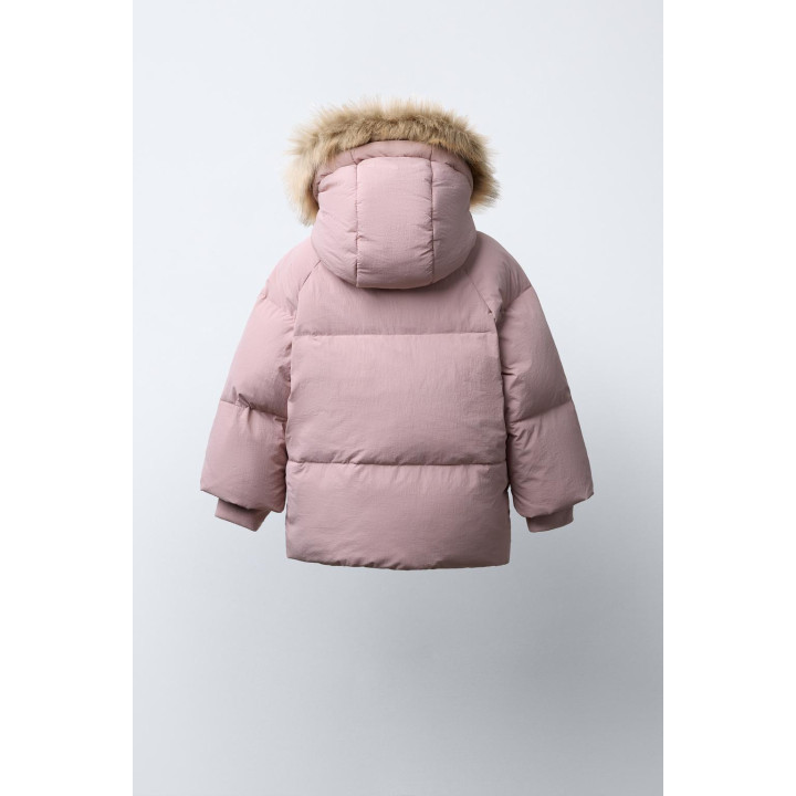 ПУХОВИК WATER REPELLENT С ОТСТЕГИВАЮЩИМСЯ МЕХОВЫМ КАПЮШОНОМ