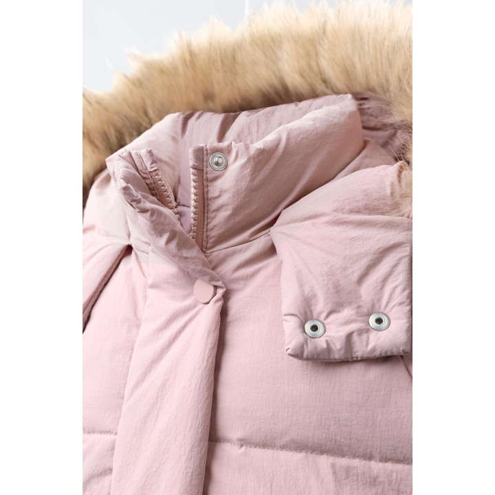 ПУХОВИК WATER REPELLENT С ОТСТЕГИВАЮЩИМСЯ МЕХОВЫМ КАПЮШОНОМ