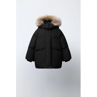 ПУХОВИК WATER REPELLENT С ОТСТЕГИВАЮЩИМСЯ МЕХОВЫМ КАПЮШОНОМ