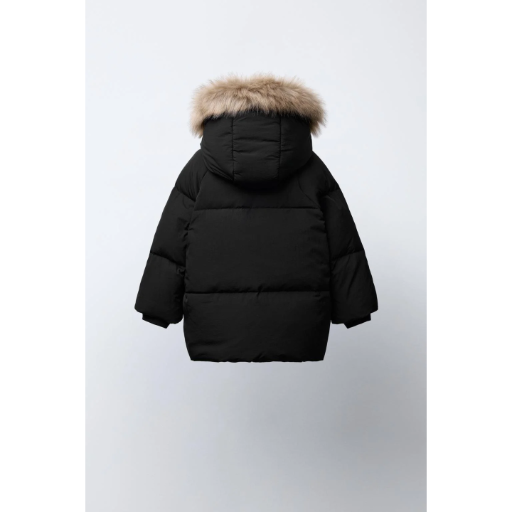 ПУХОВИК WATER REPELLENT С ОТСТЕГИВАЮЩИМСЯ МЕХОВЫМ КАПЮШОНОМ