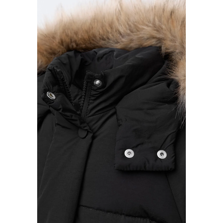 ПУХОВИК WATER REPELLENT С ОТСТЕГИВАЮЩИМСЯ МЕХОВЫМ КАПЮШОНОМ