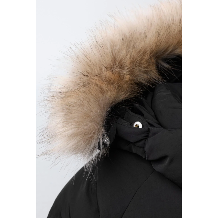 ПУХОВИК WATER REPELLENT С ОТСТЕГИВАЮЩИМСЯ МЕХОВЫМ КАПЮШОНОМ