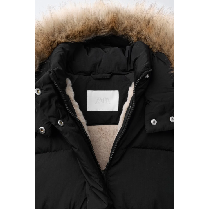 ПУХОВИК WATER REPELLENT С ОТСТЕГИВАЮЩИМСЯ МЕХОВЫМ КАПЮШОНОМ