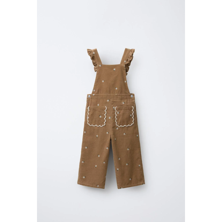 ДЛИННЫЙ ВЕЛЬВЕТОВЫЙ КОМБИНЕЗОН С ВЫШИВКОЙ «ЦВЕТЫ»