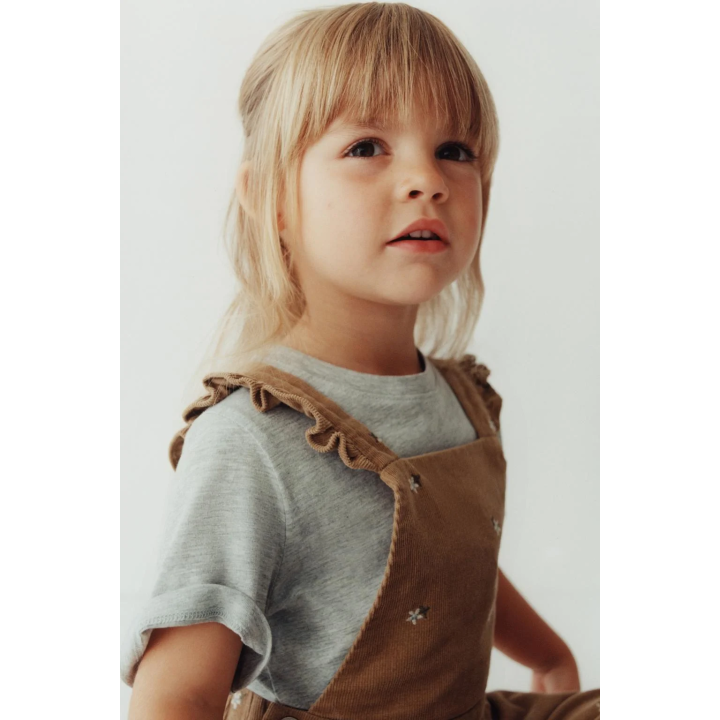 ДЛИННЫЙ ВЕЛЬВЕТОВЫЙ КОМБИНЕЗОН С ВЫШИВКОЙ «ЦВЕТЫ»