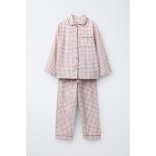 6-14 ЛЕТ/ФЛАНЕЛЕВАЯ ПИЖАМА В КЛЕТКУ ВИШИ