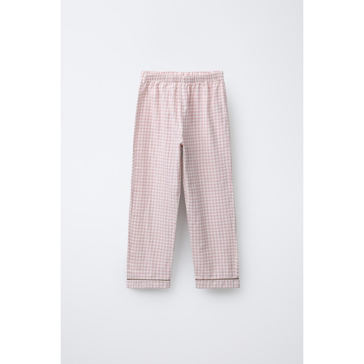 6-14 ЛЕТ/ФЛАНЕЛЕВАЯ ПИЖАМА В КЛЕТКУ ВИШИ