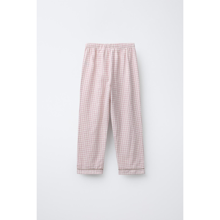 6-14 ЛЕТ/ФЛАНЕЛЕВАЯ ПИЖАМА В КЛЕТКУ ВИШИ