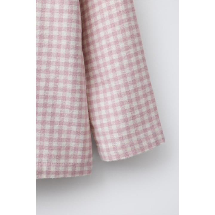 6-14 ЛЕТ/ФЛАНЕЛЕВАЯ ПИЖАМА В КЛЕТКУ ВИШИ