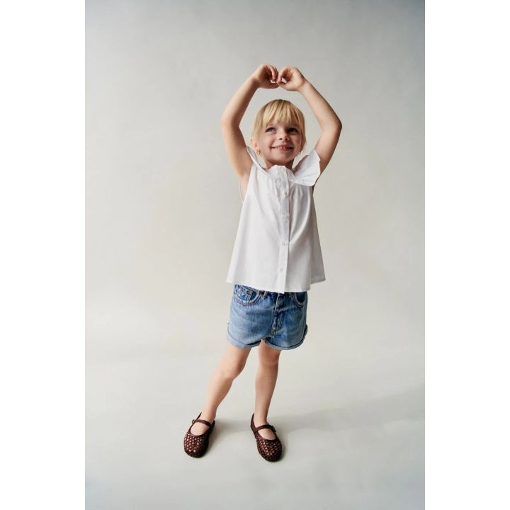 ДЖИНСОВЫЕ ШОРТЫ С ВЫСОКОЙ ПОСАДКОЙ