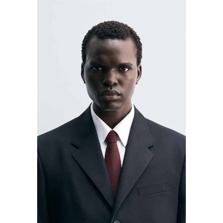 ГАЛСТУК ИЗ 100% ШЕРСТИ С РЕЛЬЕФНЫМ УЗОРОМ