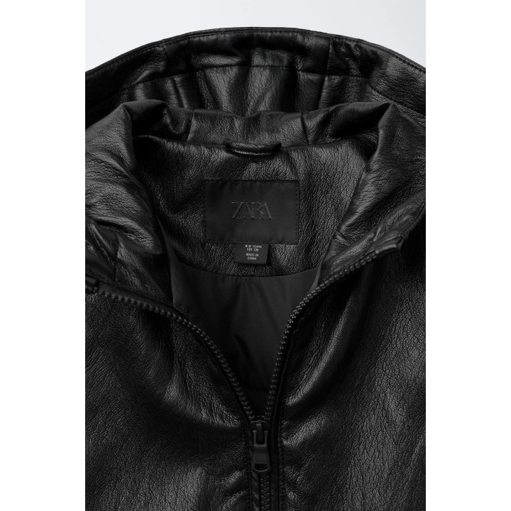 СТЕГАНАЯ КУРТКА ИЗ ИСКУССТВЕННОЙ КОЖИ