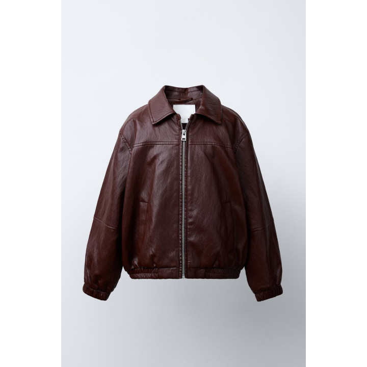 БОМБЕР ИЗ ИСКУССТВЕННОЙ КОЖИ