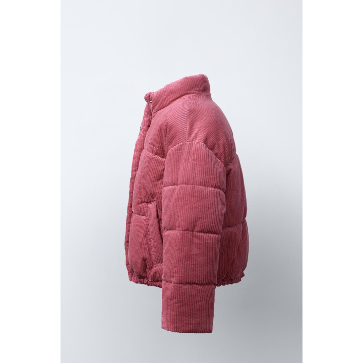 СТЕГАНАЯ ВЕЛЬВЕТОВАЯ КУРТКА С ВЫШИВКОЙ