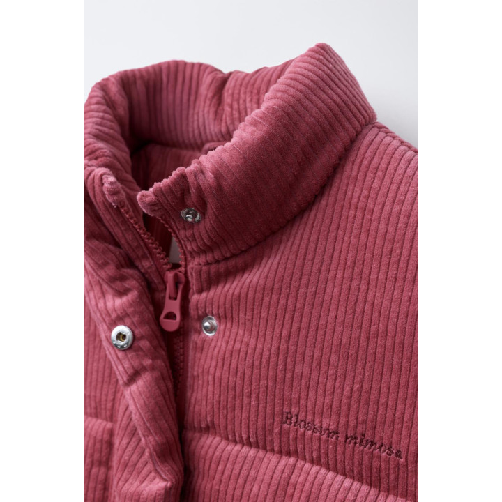 СТЕГАНАЯ ВЕЛЬВЕТОВАЯ КУРТКА С ВЫШИВКОЙ