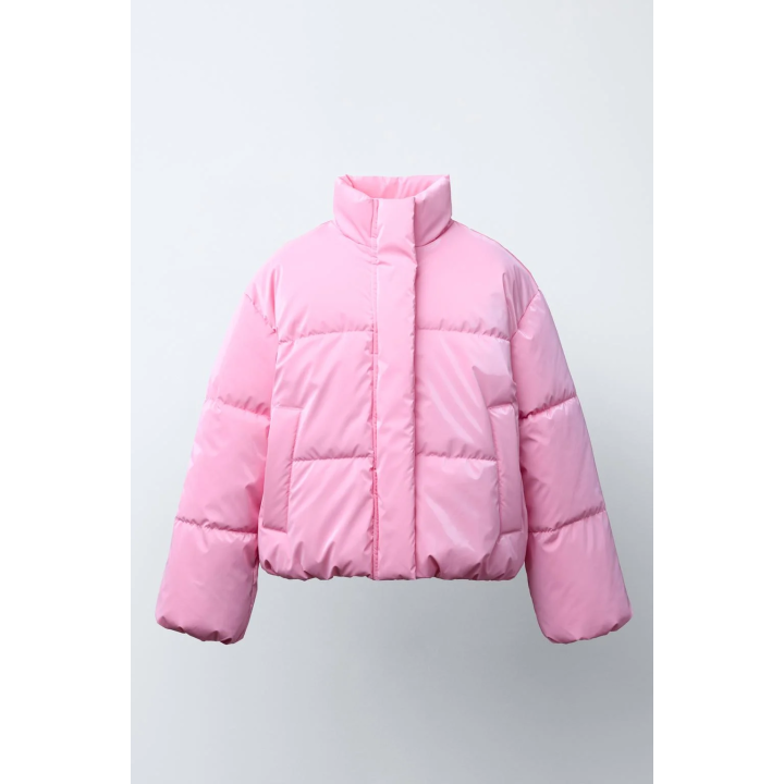 СТЕГАНАЯ КУРТКА С БЛЕСТЯЩЕЙ ОТДЕЛКОЙ