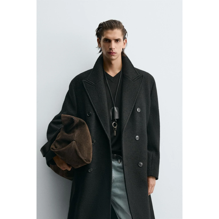 ШЕРСТЯНОЕ ПАЛЬТО ИЗ ТЕКСТИЛЯ БУКЛЕ