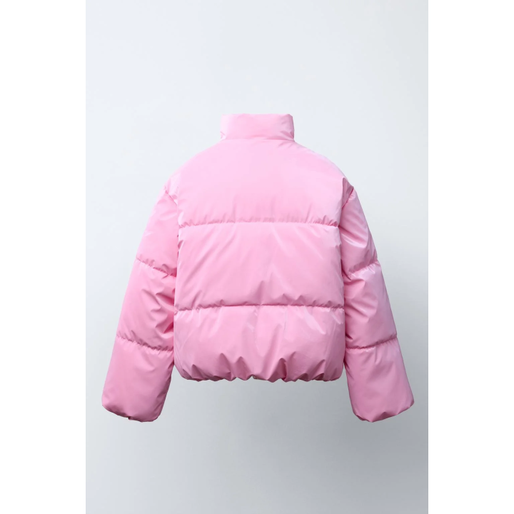 СТЕГАНАЯ КУРТКА С БЛЕСТЯЩЕЙ ОТДЕЛКОЙ