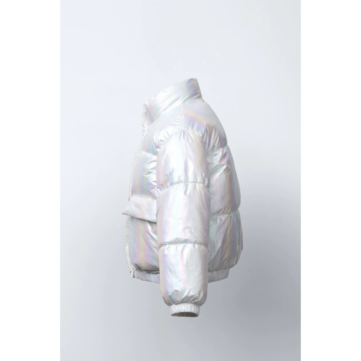 СТЕГАНАЯ КУРТКА С БЛЕСТЯЩЕЙ ОТДЕЛКОЙ