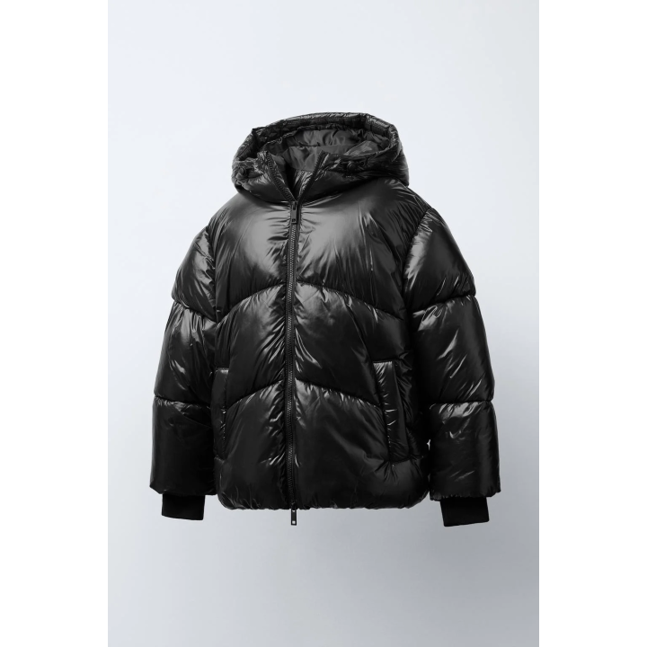 СТЕГАНОЕ ПАЛЬТО С КАПЮШОНОМ WATER REPELLENT