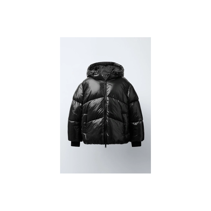 СТЕГАНОЕ ПАЛЬТО С КАПЮШОНОМ WATER REPELLENT