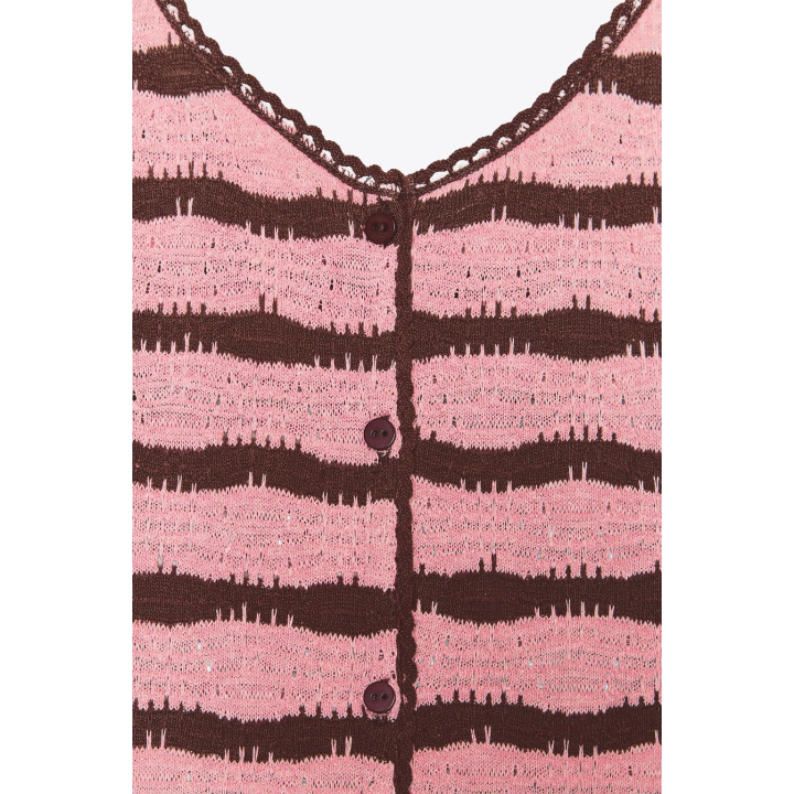 УКОРОЧЕННЫЙ ПОЛОСАТЫЙ ТОП НА БРЕТЕЛЯХ