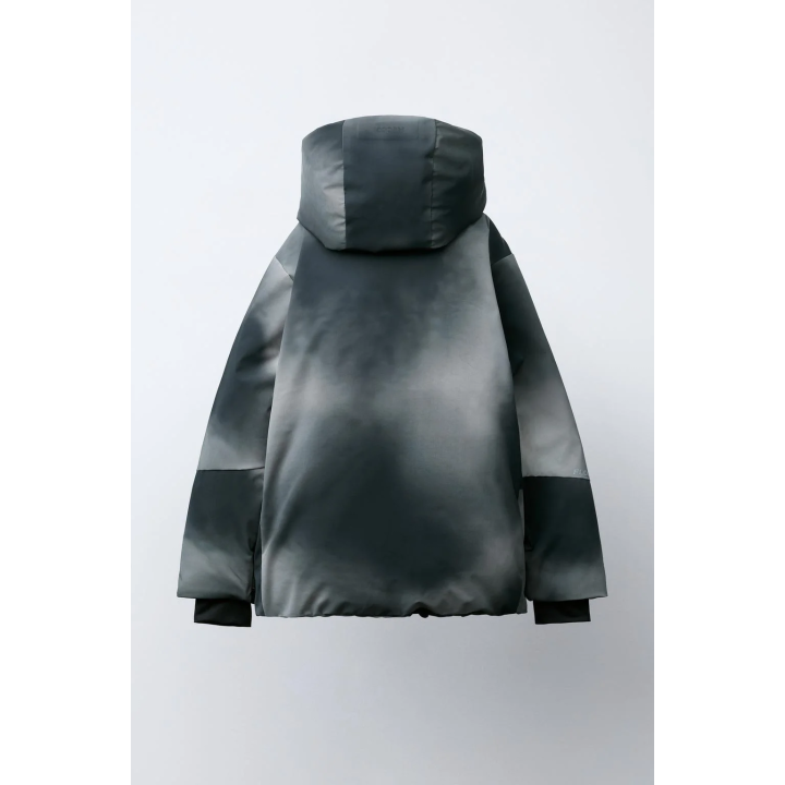 Куртка с капюшоном, tie dye, ветронепроницаемая и водонепроницаемая, коллекция лыжной экипировки с системой recco®