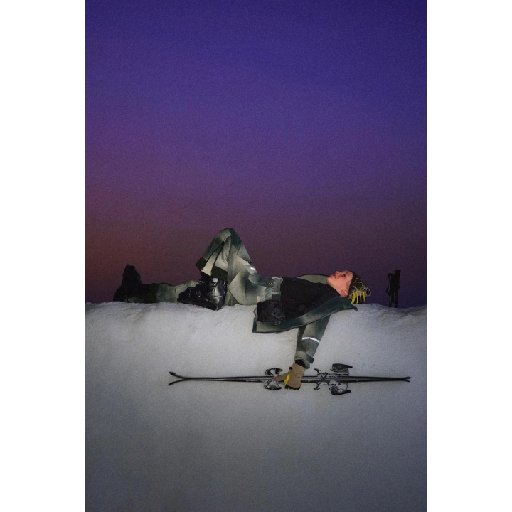 Куртка с капюшоном, tie dye, ветронепроницаемая и водонепроницаемая, коллекция лыжной экипировки с системой recco®