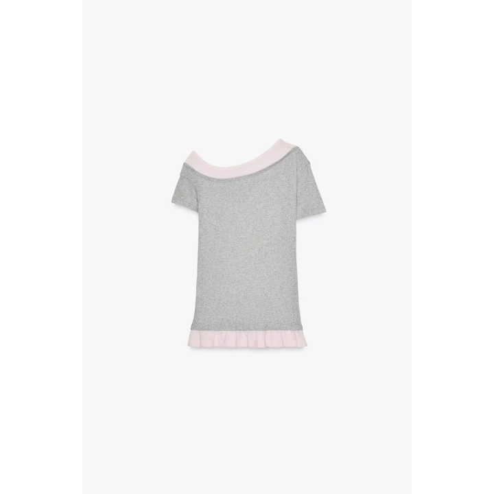 ДВУХСЛОЙНАЯ ФУТБОЛКА АСИММЕТРИЧНОГО КРОЯ