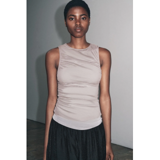 ФУТБОЛКА С ЭФФЕКТОМ ДВОЙНОГО ТЮЛЯ